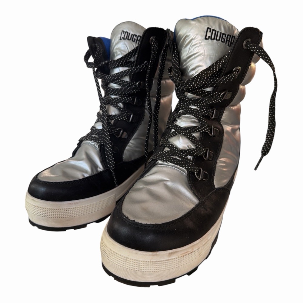 Cougar Wahoo Silver Nylon Winter Boots Waterproof PrimaLoft Women's Size 9 EU 40